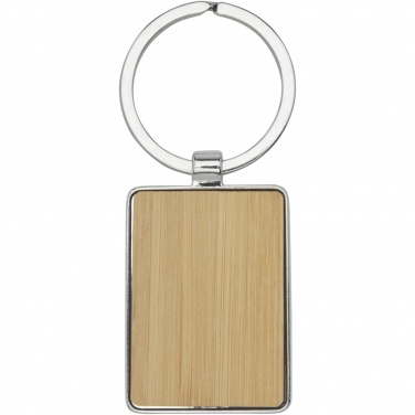 Logo trade promotional products image of: Neta bamboo rectangular keychain