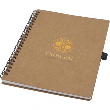 Logotrade advertising product image of: Cobble A5 wire-o recycled cardboard notebook with stone paper