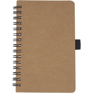 Logotrade promotional giveaway picture of: Cobble A6 wire-o recycled cardboard notebook with stone paper