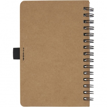 Logotrade promotional product picture of: Cobble A6 wire-o recycled cardboard notebook with stone paper