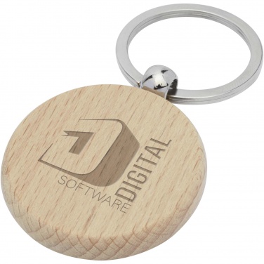 Logotrade promotional giveaways photo of: Giovanni beech wood round keychain