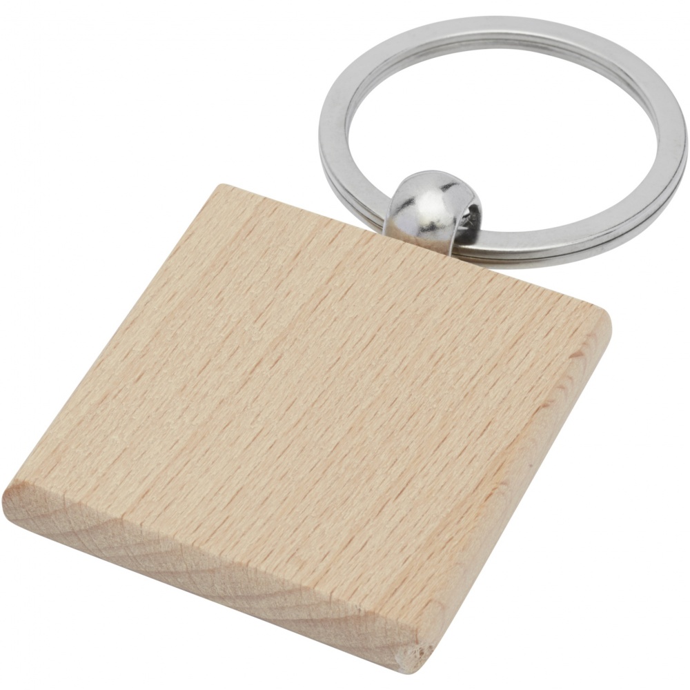 Logotrade promotional giveaway image of: Gioia beech wood squared keychain