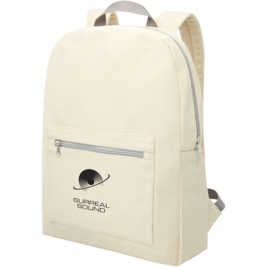 Logo trade business gifts image of: Pheebs 450 g/m² recycled cotton and polyester backpack 10L