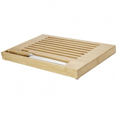 Logo trade promotional merchandise picture of: Pao bamboo cutting board with knife
