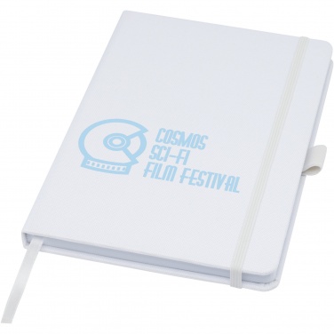 Logo trade promotional merchandise picture of: Honua A5 recycled paper notebook with recycled PET cover