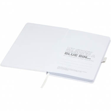 Logo trade corporate gifts picture of: Honua A5 recycled paper notebook with recycled PET cover