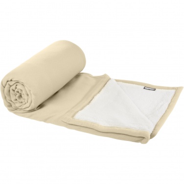 Logotrade promotional merchandise photo of: Marigold GRS certified RPET polar fleece and sherpa blanket