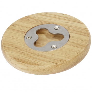 Logotrade promotional product image of: Scoll wooden coaster with bottle opener