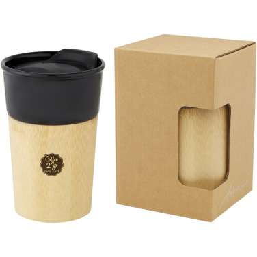 Logotrade corporate gift image of: Pereira 320 ml porcelain mug with bamboo outer wall