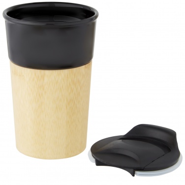 Logo trade corporate gifts picture of: Pereira 320 ml porcelain mug with bamboo outer wall