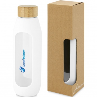 Logo trade corporate gift photo of: Tidan 600 ml borosilicate glass bottle with silicone grip