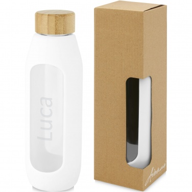Logotrade promotional gift picture of: Tidan 600 ml borosilicate glass bottle with silicone grip