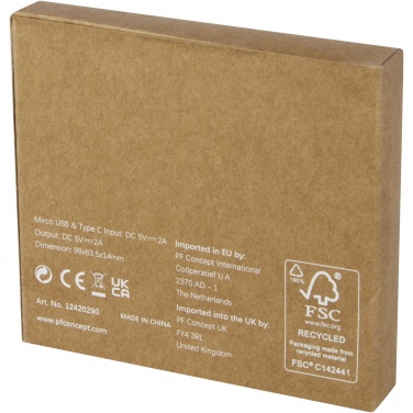 Logo trade advertising product photo of: Loop 5000 mAh recycled plastic power bank