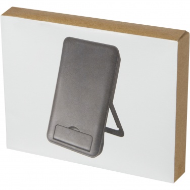 Logotrade promotional gift picture of: Loop 10W recycled plastic wireless charging pad with phone stand