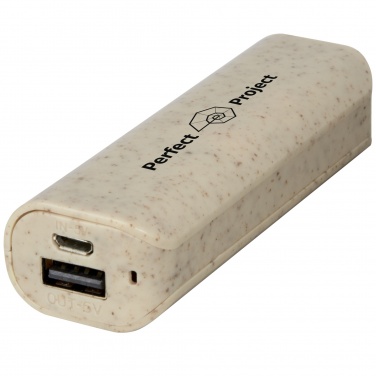 Logotrade promotional gift picture of: Yoko 1200mAh wheat straw power bank