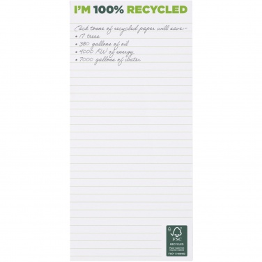 Logo trade advertising products picture of: Desk-Mate® 1/3 A4 recycled notepad