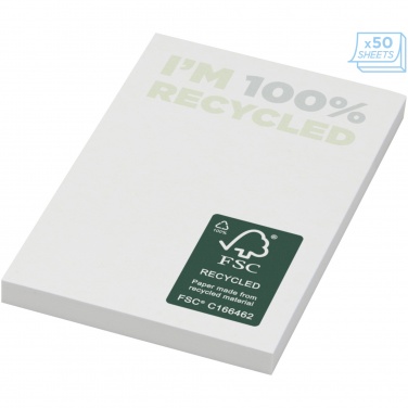 Logo trade promotional giveaway photo of: Sticky-Mate® recycled sticky notes 50 x 75 mm