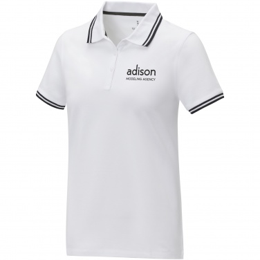 Logo trade promotional giveaways picture of: Amarago short sleeve women's tipping polo