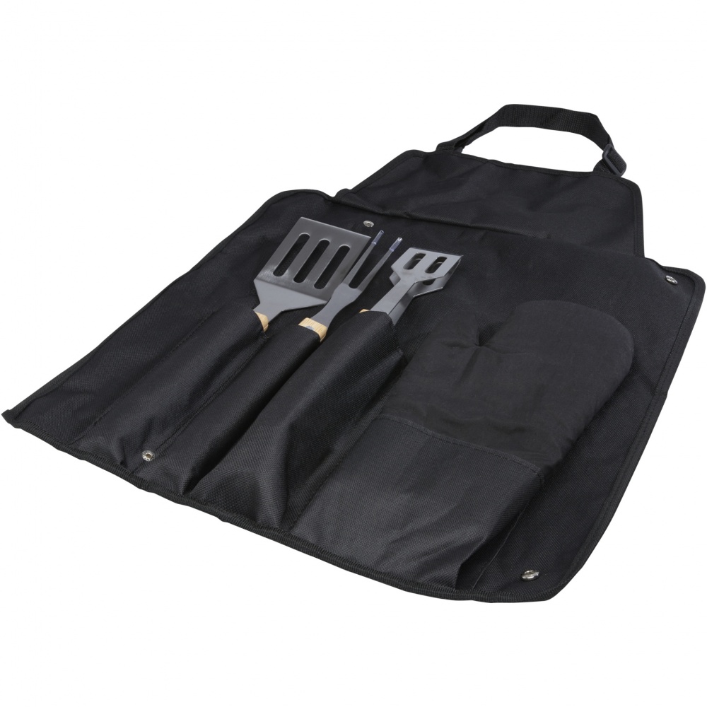 Logo trade advertising product photo of: Gril 3-piece BBQ tools set and glove 