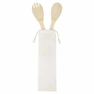 Logo trade advertising products picture of: Endiv bamboo salad spoon and fork