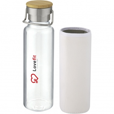 Logo trade promotional merchandise picture of: Thor 660 ml glass bottle with neoprene sleeve