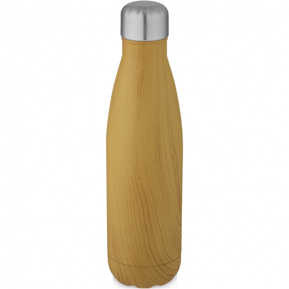 Logo trade promotional giveaways picture of: Cove 500 ml vacuum insulated stainless steel bottle with wood print