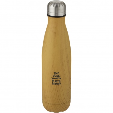 Logotrade advertising product image of: Cove 500 ml vacuum insulated stainless steel bottle with wood print