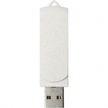 Logotrade promotional product picture of: Rotate 4GB wheat straw USB flash drive