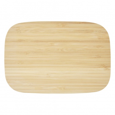 Logo trade promotional products image of: Tite stainless steel lunch box with bamboo lid
