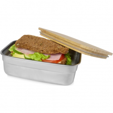 Logotrade promotional merchandise image of: Tite stainless steel lunch box with bamboo lid
