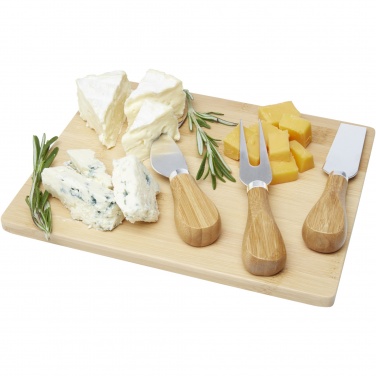 Logo trade advertising products picture of: Ement bamboo cheese board and tools