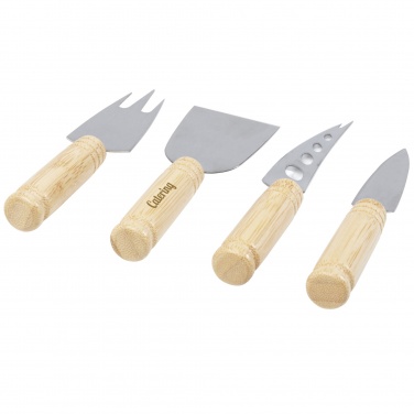Logotrade advertising product image of: Cheds 4-piece bamboo cheese set