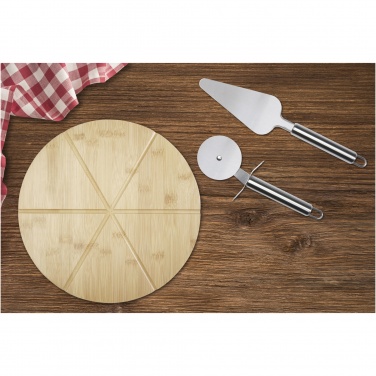 Logo trade promotional gift photo of: Mangiary bamboo pizza peel and tools