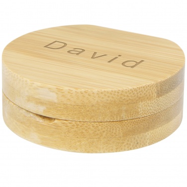 Logo trade promotional gifts picture of: Afrodit bamboo pocket mirror
