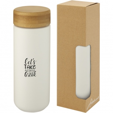 Logotrade corporate gift image of: Lumi 300 ml ceramic tumbler with bamboo lid