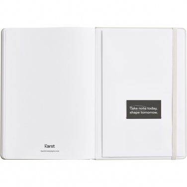 Logotrade promotional giveaways photo of: Karst® A5 stone paper hardcover notebook - lined