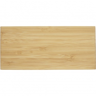 Logo trade promotional giveaways picture of: Minata bamboo wireless charger with clock