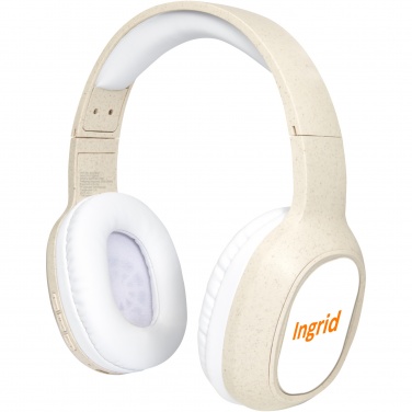 Logotrade business gift image of: Riff wheat straw Bluetooth® headphones with microphone