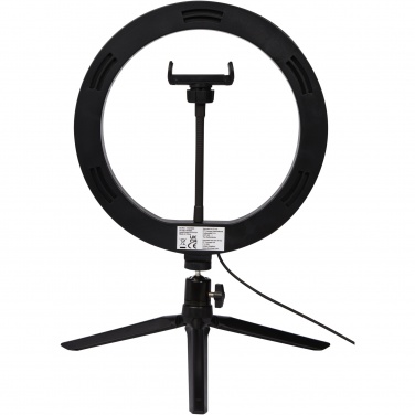 Logo trade promotional merchandise photo of: Studio ring light for selfies and vlogging with phone holder and tripod
