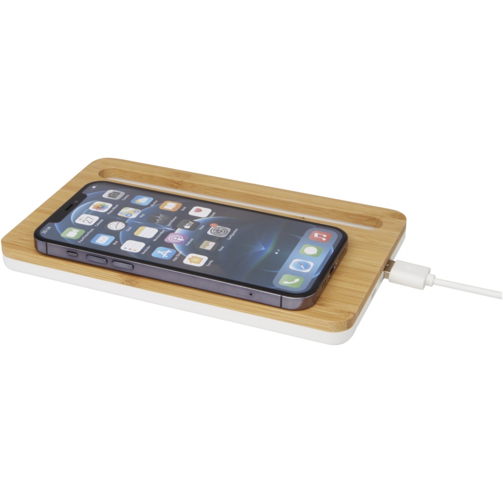 Logotrade promotional item picture of: Medake 10W bamboo wireless charger