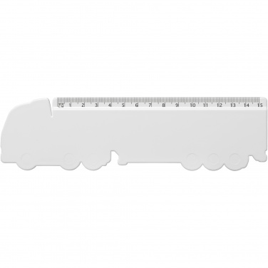 Logotrade promotional product image of: Tait 15 cm lorry-shaped recycled plastic ruler