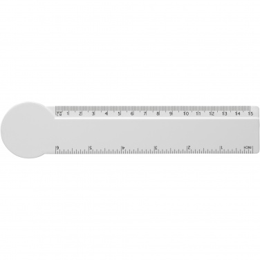 Logotrade promotional merchandise image of: Tait 15 cm circle-shaped recycled plastic ruler 