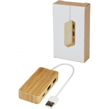 Logo trade promotional gifts picture of: Tapas bamboo USB hub