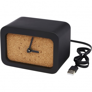 Logo trade promotional merchandise image of: Momento wireless limestone charging desk clock