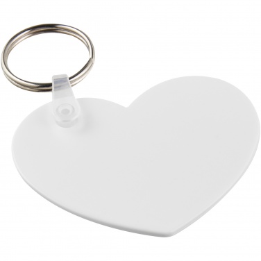 Logo trade promotional gifts image of: Tait heart-shaped recycled keychain