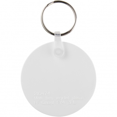 Logotrade corporate gift picture of: Tait circle-shaped recycled keychain