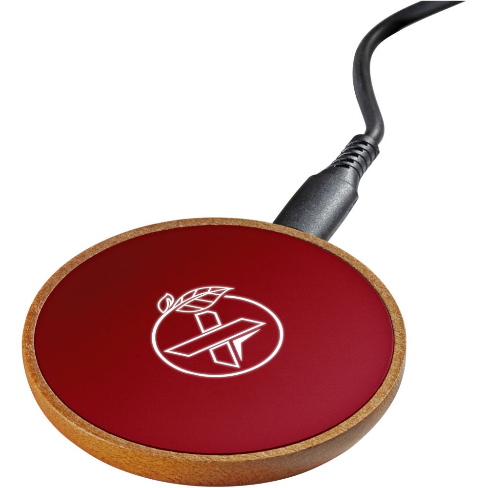 Logo trade promotional products image of: SCX.design W13 10W wooden wireless charging station