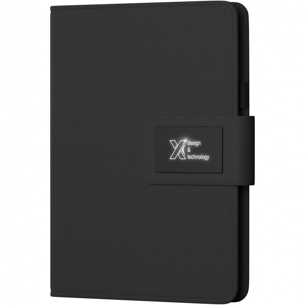 Logotrade promotional items photo of: SCX.design O16 A5 light-up notebook power bank