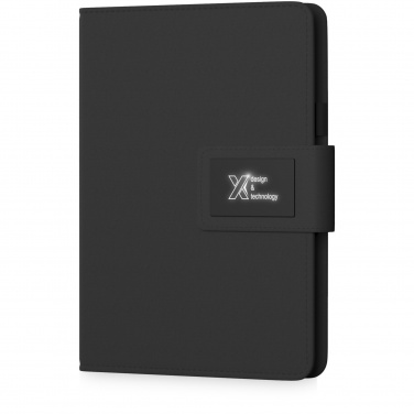 Logo trade business gifts image of: SCX.design O16 A5 light-up notebook power bank