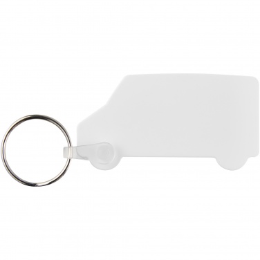 Logo trade advertising products image of: Tait van-shaped recycled keychain